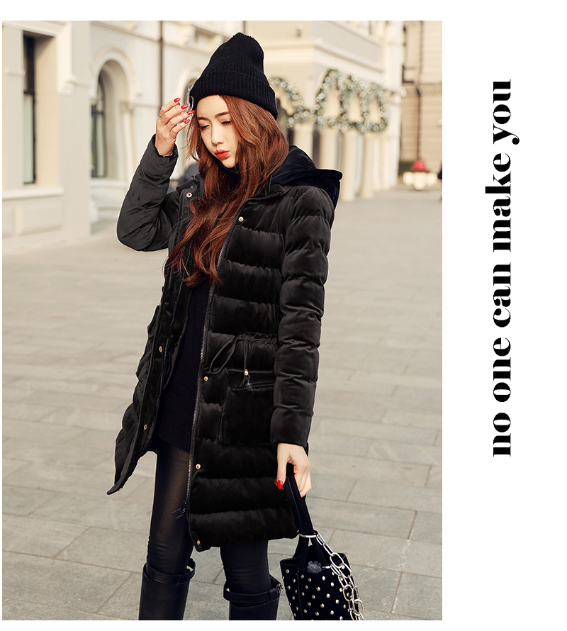 Áo cotton nữ dài 2018 phiên bản Hàn Quốc mới của Slim Casual hoang dã áo khoác cotton nhung áo khoác mùa đông áo phao nữ dáng ngắn hàn quốc