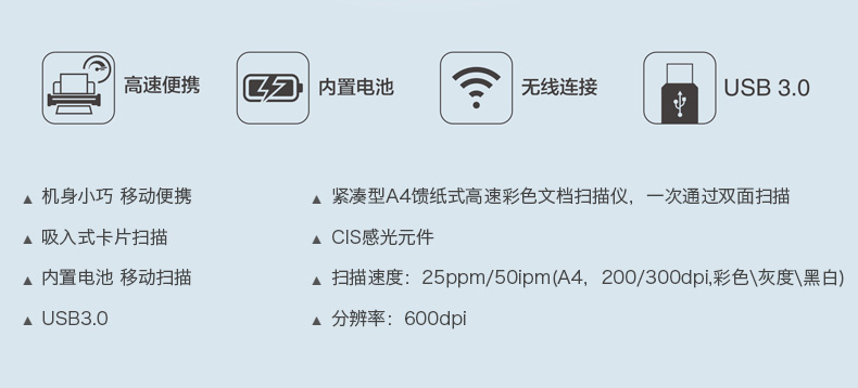 Máy quét tài liệu màu hai mặt tự động A4 DS-360W - Máy quét