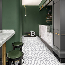 Simple modern kitchen bathroom floor tiles Nordic Gray stars small flower tiles 300x300 porch balcony tiles