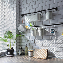 Nordic kitchen and bathroom subway brick bright light small white brick bread brick 75*150 kitchen wall tile toilet tile