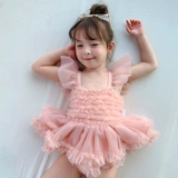 Милый купальник для плавания, летнее платье, юбка для девочек для принцессы, в западном стиле