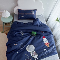 60 whole cotton A class of children cartoon Three sets kindergarten quilt cover 120 * 150 pure cotton student dormitory bed linen