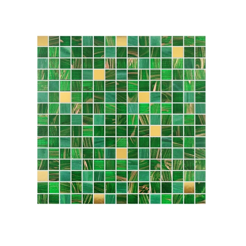 Северная трава зеленый стеклянный мозаичный сад кухня кухня балкон -стена кирпичный бассейн