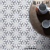 Nordic Great Marble Parquet Mosaic Background Wall Genguan Ground Flowers Hotel American Toilet Tile Imported Brick
