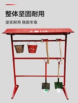 Single row fire protection tool rack outdoor fire protection equipment display rack fire protection hanger double row rack for fire protection tools