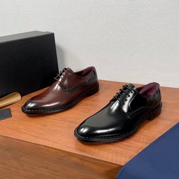 British style top layer cowhide low top formal leather shoes for men