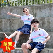 Primary school suit summer childrens sportswear junior high school teacher unified custom school uniform four or five six class uniforms