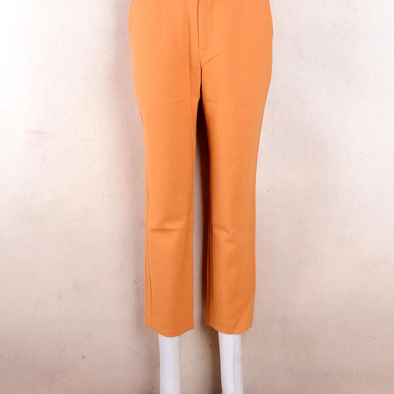 Clearance M-Xl Daliang Xiao 2025 Spring/Winter Wool Lined Long Straight Pants Discounted Stock Yellow