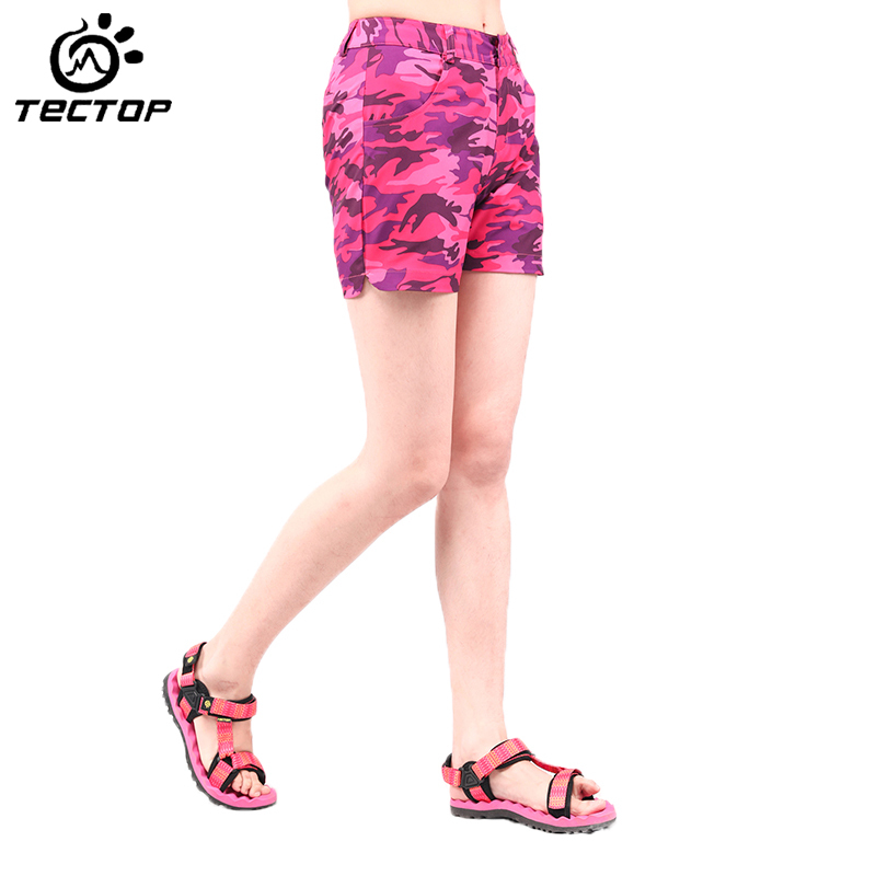 2018 new exploration outdoor summer quick-drying shorts women's sports casual thin breathable stretch camouflage 3-point pants