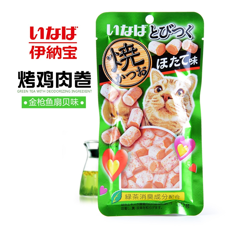 涵 雪 99 CIAO 伊纳 宝 妙 好 成 幼 30g phần thưởng dải thịt đa hương vị tùy chọn cám mèo