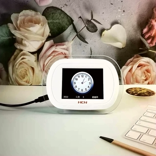 Цифровая фоторамка, фотоальбом, электронный настольный модный настольный календарь, подарок на день рождения