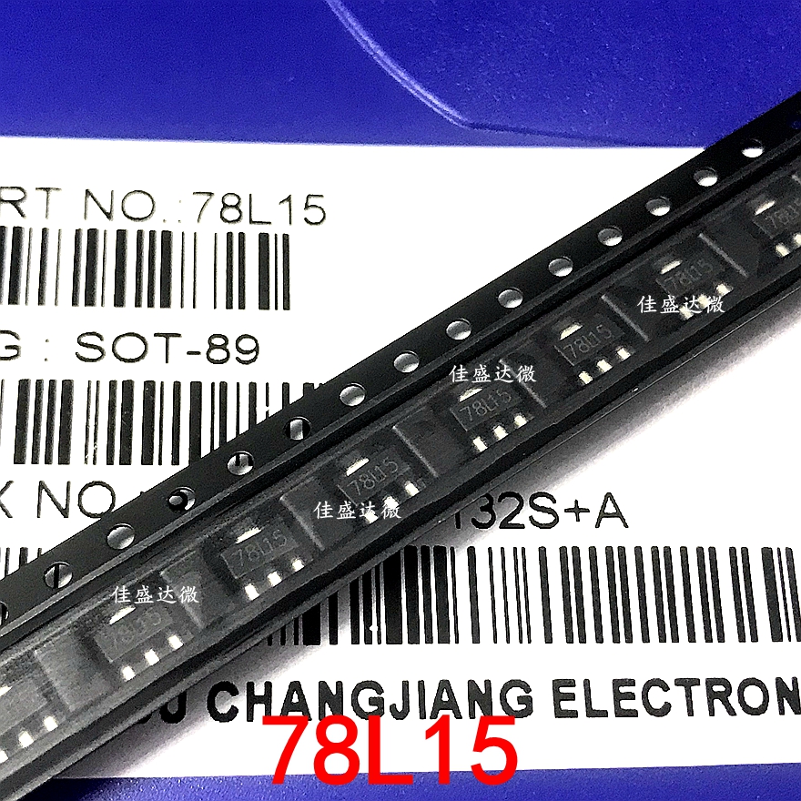 New three-terminal voltage regulator patch 78L15 SOT-89 7815 triode 15V CJ78L15 SOT89