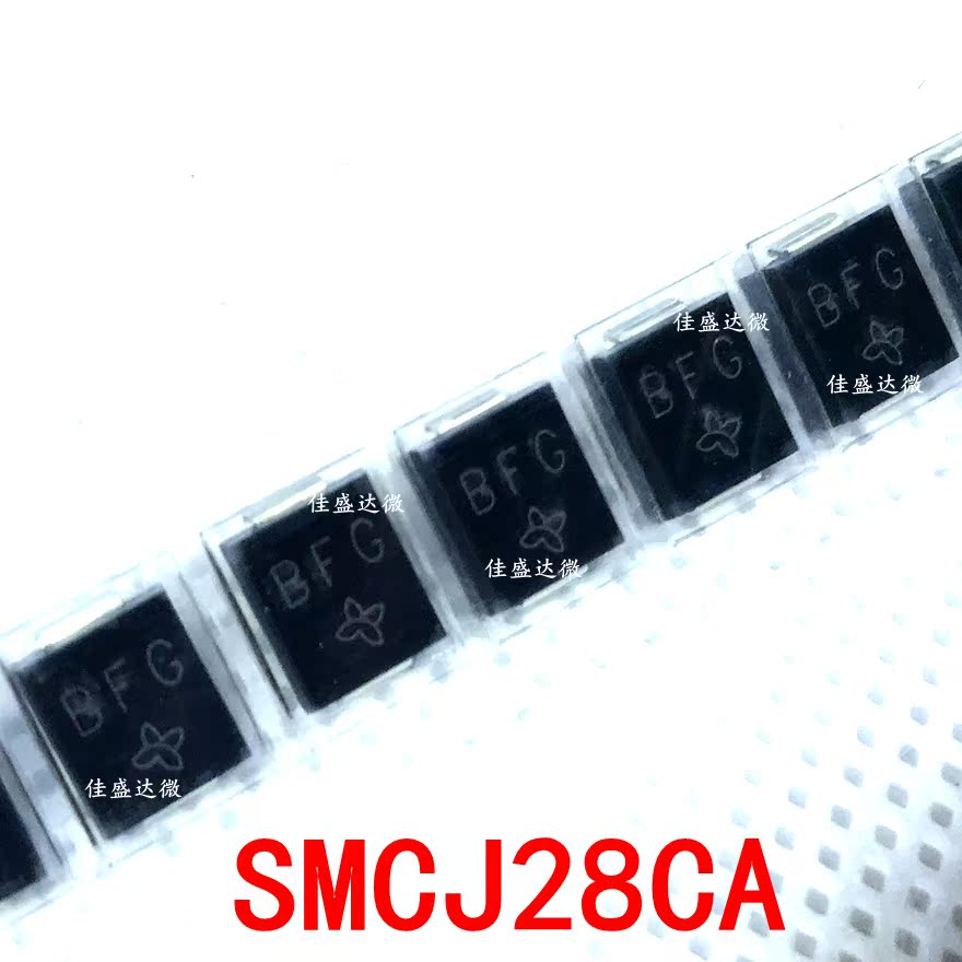 Transient Suppression SMCJ28CA-E3 57T DO-214AB BFG TVS Diode SMCJ28CA
