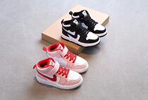 Plus velvet hook and loop children's high-top basketball shoes Bao 1 13 love