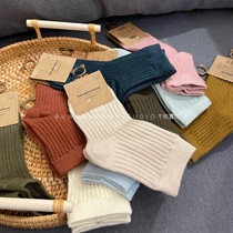 For baby Tun) simple childrens autumn and winter New straight cotton socks boys and girls baby socks push socks
