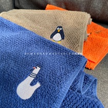 Export single foreign trade cotton embroidery gift with hand gift children towel square towel cartoon cute hand towel
