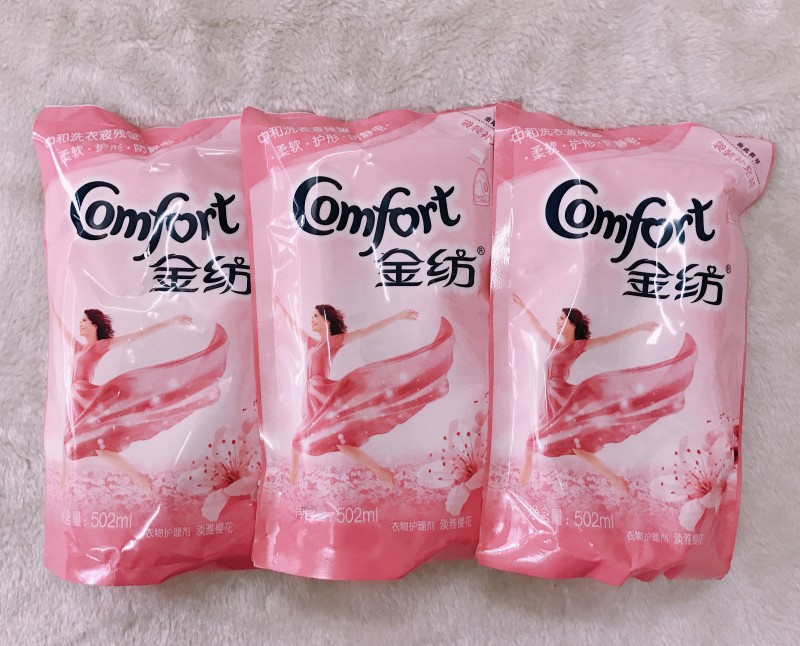 502ml vàng kéo thanh lịch hoa anh đào chăm sóc mềm chất làm mềm vải refill pack 3 gói - Phụ kiện chăm sóc mắt nước xả vải Thái Lan