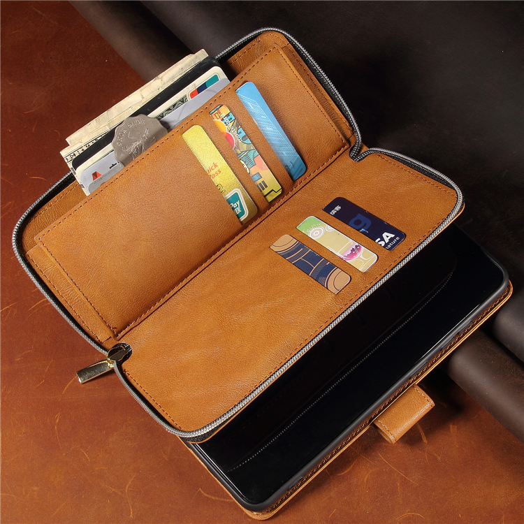 Suitable for Samsung S23 Phone Case S26Plus Flip Leather Case S22Ultra Zipper Multi-Card Holder S24+ Protective Case S25Fe Full-Cover Soft Silicone Case Note20 Anti-Drop S25 Unisex A35