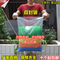 Large number clothes cashier bag thickened self-proclaimed bag transparent closure bag PE flat pocket plastic bag Bags Damp