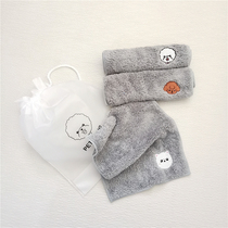 Spot~HaBe] Self-use Teddy embroidery absorbent quick-drying pet towel Bath Towel Korea