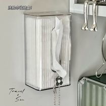 Toilet face towel storage box wall-mounted punch-free student dormitory bathroom disposable facial tissue tissue box