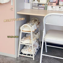 Under the table shoe rack simple student dormitory with artifact multi-layer dust-proof shoe storage rack small mini shoe rack men