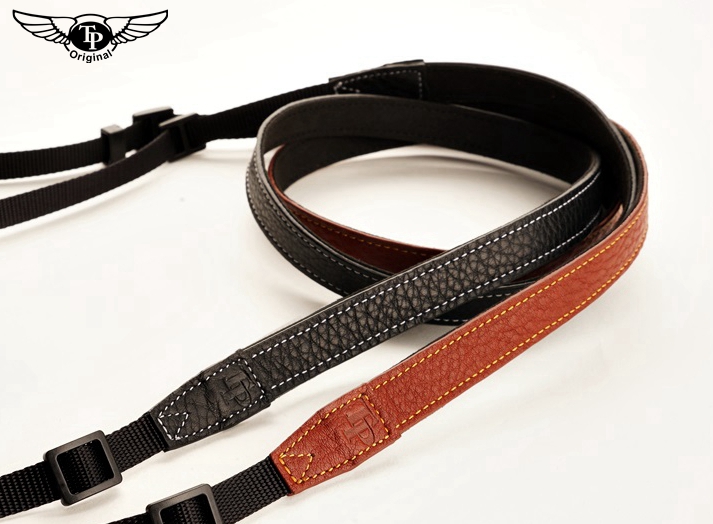 Taiwan TP handmade cowhide is suitable for Fuji Sony micro monocular camera camera baby bag Leica leather shoulder strap retro thickened