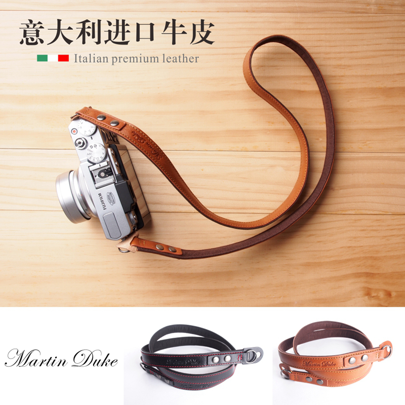 MartinDuke Italian cow leather Leica M10 M9 genuine leather shoulder strap Fuji X100V camera holding baby bag retro