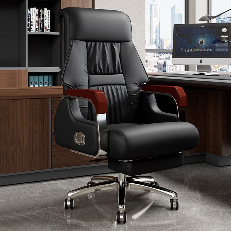 Boss Chair, Office Chair, Home Lunch Break Reclining Massage Chair, Ergonomic Business Computer Chair, Leather Executive Chair