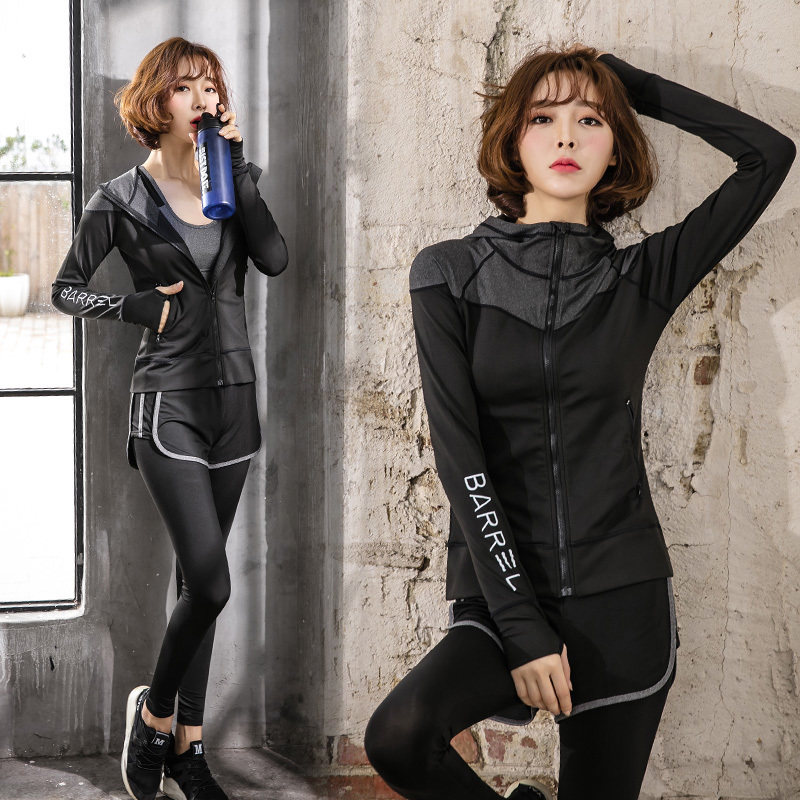 South Korea autumn and winter high-end net red yoga suit women's gym professional sports sexy quick running beginner