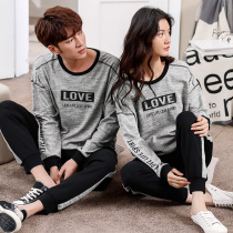 Lovers Pyjamas Women Spring Autumn Season Pure Cotton Long Sleeves Long Pants Men Brief Movement Easy Round collar Home Suits Extras
