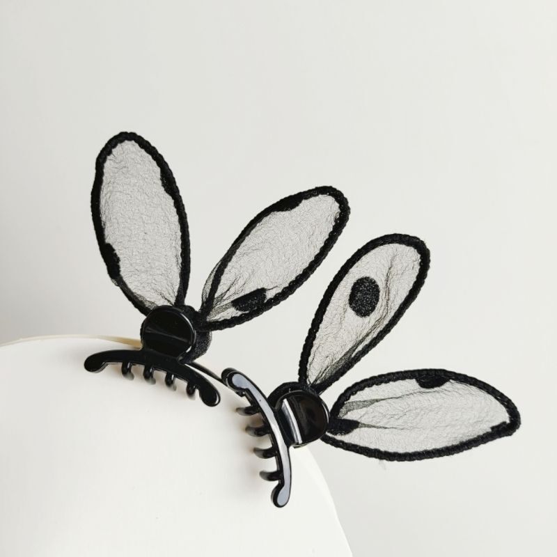 Cute Bunny Ear Hair Clip Top Clip Korean Bangs Side Shark Small Claw Clip Hair Accessory Internet Celebrity Pearl Back of the Head