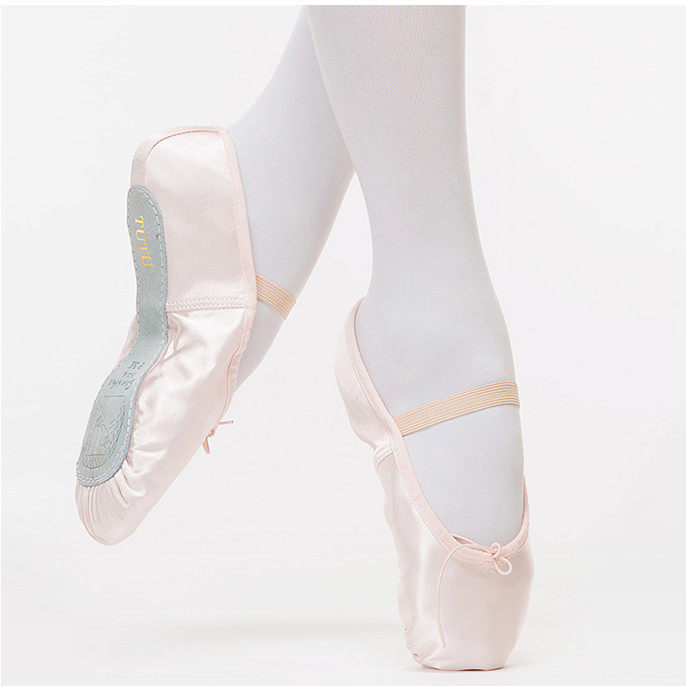 Sansha France Sansha French ballet shoes Soft bottom satin leather bottom Chinese dance children one-bottom soft shoes NO 4S