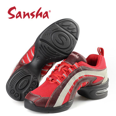 Sansha France Sansha sports dance shoes breathable mesh face low bunch of bottom air cushion jazz shoes H45M