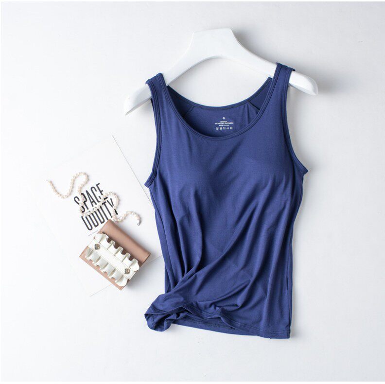 Dance Vest Training Bottom Wide Shoulder Top No Steel Ring Cup Versatile Sling Small Vest Sports Bottom