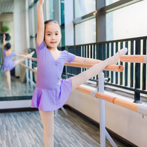 Sansha Sansha childrens ballet dance clothing short sleeve ballet skirt cotton grade examination practice uniform Chinese dance clothing