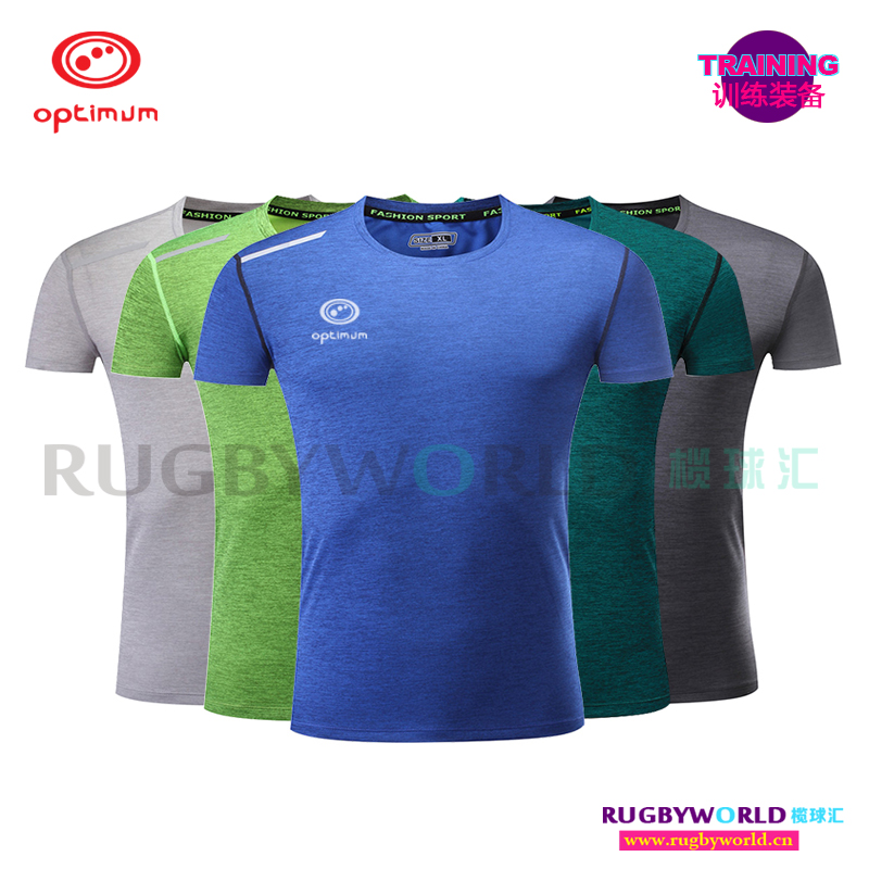 2020 summer new Optimum horizontal stripe rugby quick-drying short-sleeved Tee shirt