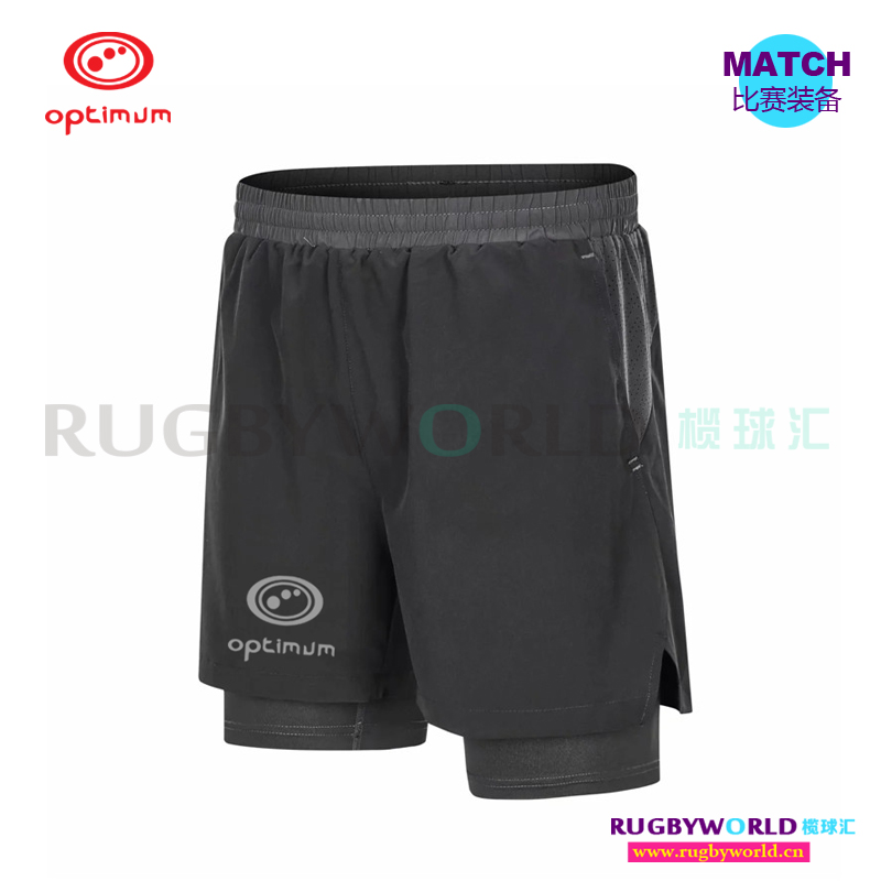 Special offer OPIMUM sports shorts men's quick-drying tight-fitting double-layer anti-light running fitness safety pants five-point pants
