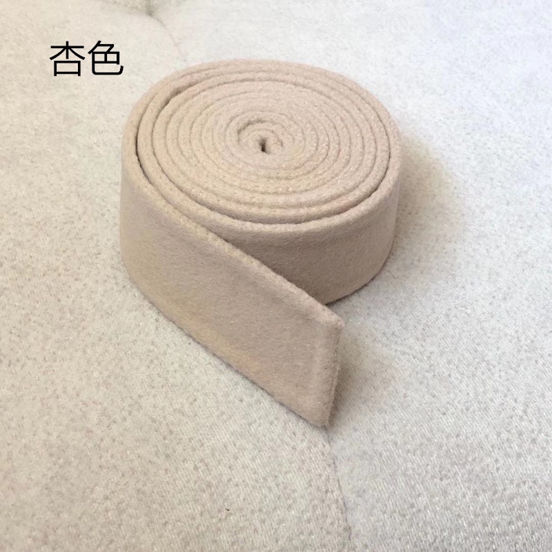 Double-Sided Cashmere Coat with Belt Accessory, Apricot Color, Belt to Match the Cashmere Coat, Handmade Waist-Cinching Tool