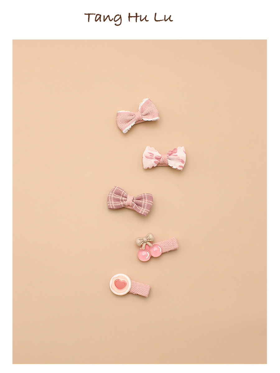 Boxed South Korea Baby Hair Clip Cute Princess Kids Girls All Cloth Wrapper Hair Accessories Baby Hair Clips Does Not Hurt Hair Suit — 1