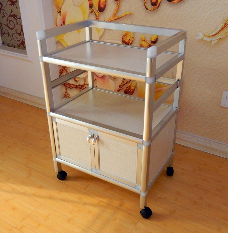 Physiotherapy medical beauty cart tool car hair salon with door standard master car pink yellow white