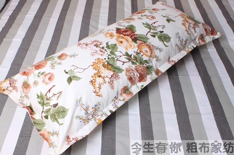 Vỏ gối đôi bông cotton dài 1,2 m dày 1,5 m gối trúc điều hòa