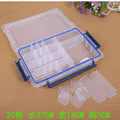 Buckle small grid detachable 20 grid storage box Medicine box Sealed specimen box Jewelry box Classification box Storage box Plastic
