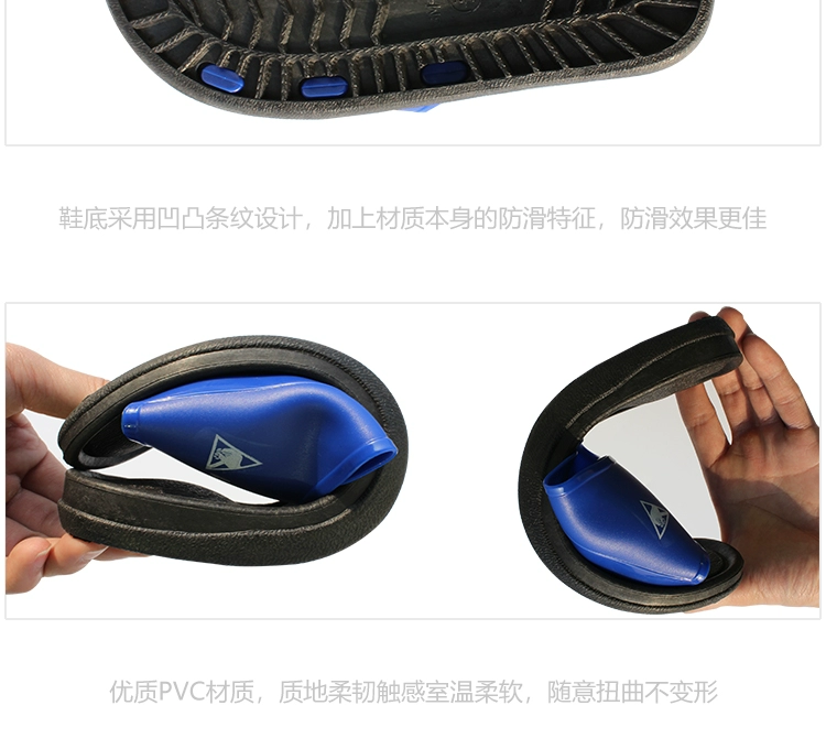 Dép chống tĩnh điện mùa hè dành cho nam và nữ PVC xanh đen ESD đáy mềm PU khử mùi nhà xưởng điện tử giày dép bảo hộ