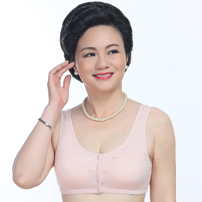 womens đồ lót trung niên bông trung niên bên trong thép miễn mẹ áo ngực thoải mái kích thước nhỏ áo ngực mùa hè mỏng.