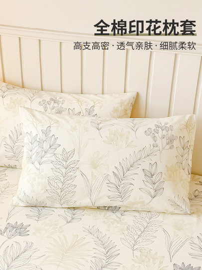 网红纯棉枕套一对装全棉成人家用单个枕芯48x74内胆枕头套枕皮罩