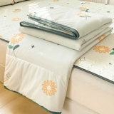 Летний латексный коврик, летнее одеяло, шелковый комплект, пододеяльник, простыня, 4 предмета, постельные принадлежности, 3 предмета