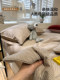 2026 New Pure Cotton Jacquard Summer Quilt Four-Piece Set, Summer Season All-Cotton Summer Cooling Quilt, Air-Conditioning Quilt, Machine Washable, Single/Double Size
