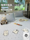 Cartoon Embroidered Bed Skirt Style Ice Silk Mat Three-Piece Set for Summer, Single-Person Ice Silk Mat, Machine Washable, Air-Conditioned Soft Mat