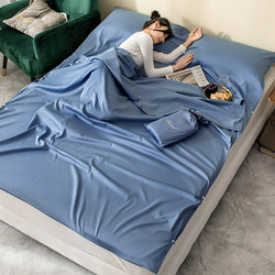 100-Count Long-Staple Cotton Hotel Sleeping Bag, Pure Cotton Bed Sheet for Guesthouses, Double Portable Travel Essential for Business Trips